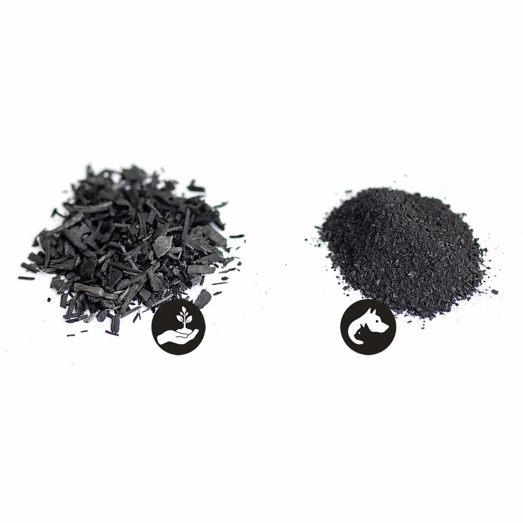 Biochar 100g - prášek, aktivní uhlí pro zvířata