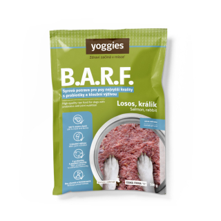 Yoggies B.A.R.F. Losos a králík s probiotiky a kloubní výživou 500g
