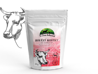 Kostky s hovězí svalovinou a rýží 2 Kg