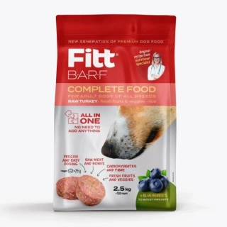 BARF Fitt® krůtí kompletní krmivo, mražené dogety 2,5 kg